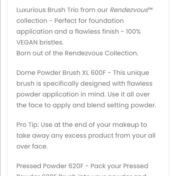 Farah Makeup Farah Trio Brush Set New In Packaging Poshmark